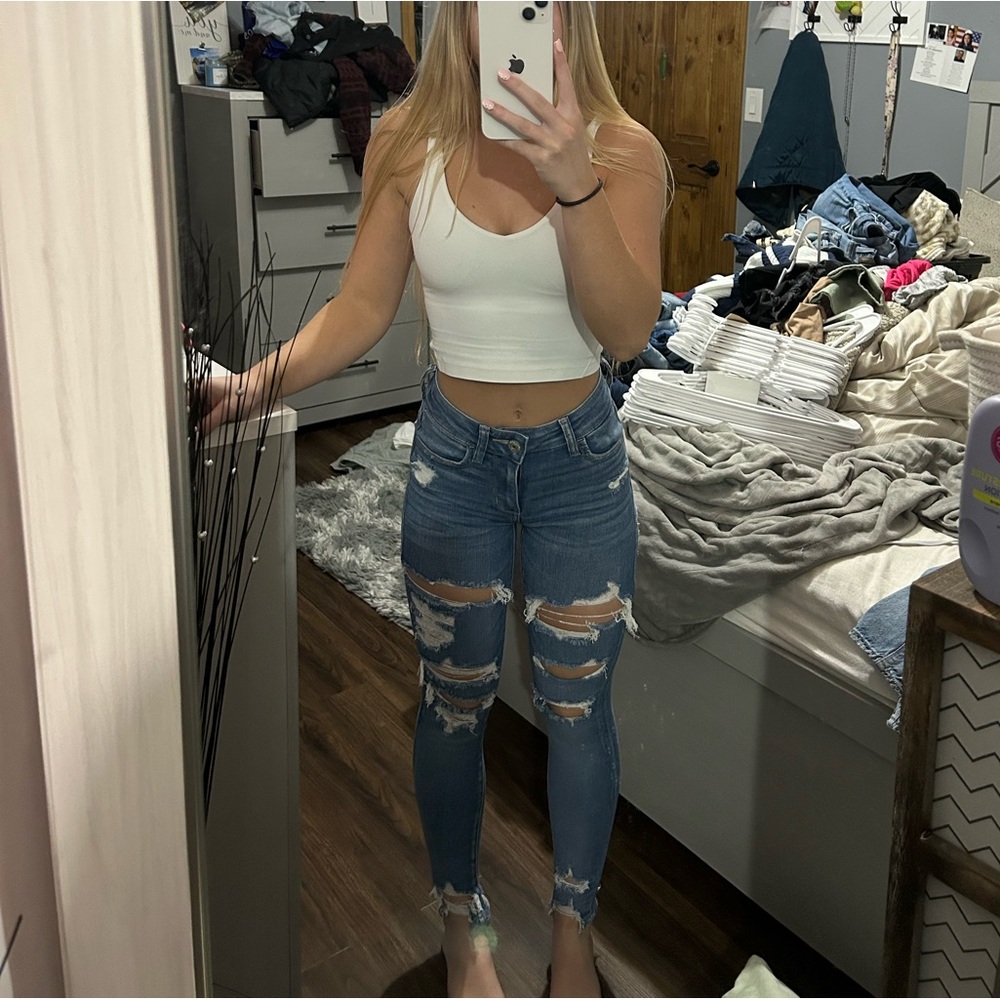 Ripped American eagle jeans